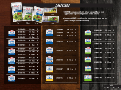 dressings - Kraft Foodservice