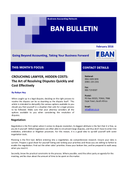 ban bulletin - Business Accounting Network