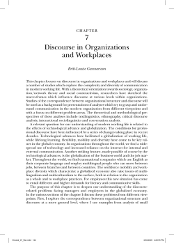 7 Discourse in Organizations and Workplaces