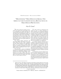 Dignitizing - McGill Law Journal