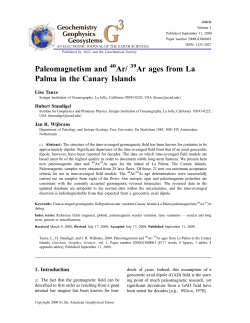 Paleomagnetism and 40Ar/39Ar ages from La Palma in the Canary