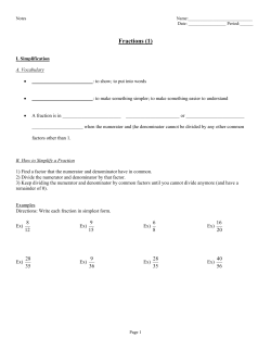 Fractions (1)