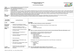 Lower Secondary Geography Topic Tropical rainforest