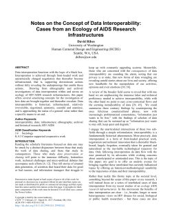 Notes on the Concept of Data Interoperability: Cases