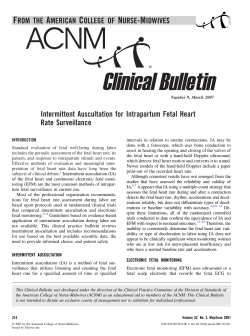 FROM THE AMERICAN COLLEGE OF NURSE