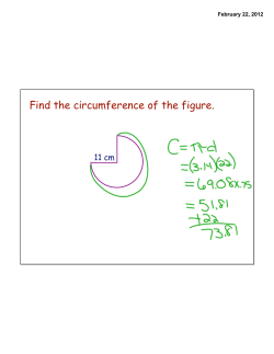 Find the circumference of the figure.