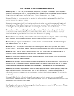 Joint Statement of Unity - Anti-Defamation League | Los Angeles