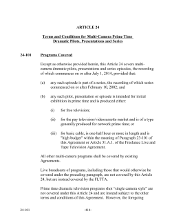ARTICLE 24 Terms and Conditions for Multi-Camera