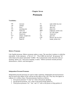 Pronouns - Bible Greek Vpod