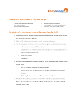 How to transfer your domain names to Easyspace from Go Daddy