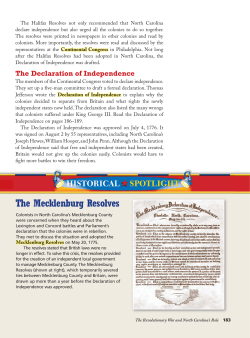 The Mecklenburg Resolves
