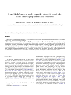 A modified Gompertz model to predict microbial