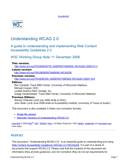 Understanding WCAG 2.0 - World Wide Web Consortium