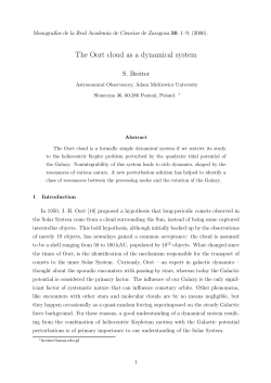 The Oort cloud as a dynamical system