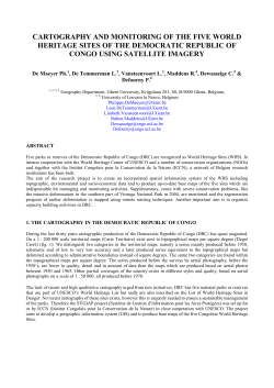 cartography and monitoring of the five world heritage sites of the