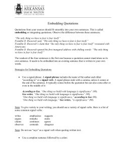 Embedding Quotations
