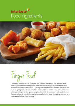The finger food market has expanded over the past few years due to