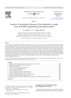 Analysis of neurological disease in four dimensions