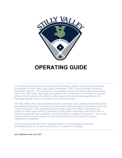 operating guide - Stilly Valley Little League