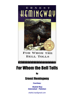 For Whom the Bell Tolls
