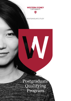 Postgraduate Qualifying Program