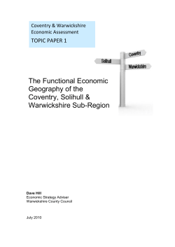 The Functional Economic Geography of the Coventry, Solihull