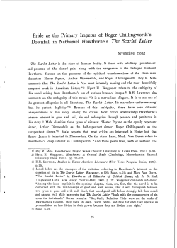 Pride as Downfall the Primary Impetus of Roger Chillingworth`s in