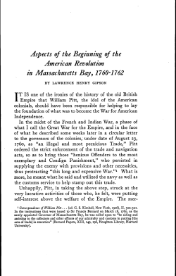 Aspects of the Beginning of the American Revolution in