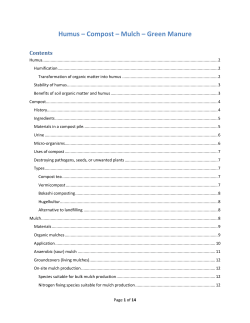 Humus &ndash; Compost &ndash; Mulch &ndash; Green Manure