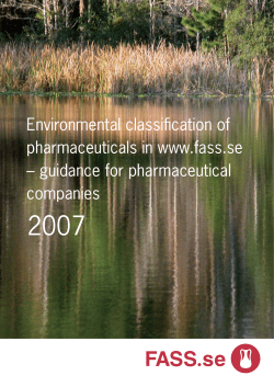 20070131 Slutgiltig version Environmental classification of