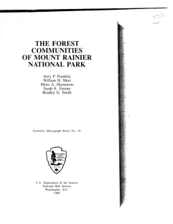 the forest communities of mount rainier national park