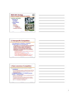 2. Interspecific Competition: