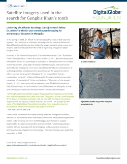 Satellite imagery used in the search for Genghis Khan`s tomb