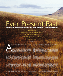 HISTORIC PRESERVATION AND THE NATIVE AMERICAN MIND