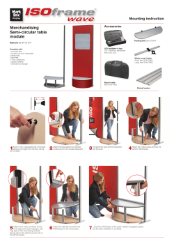 Merchandising semicircular table
