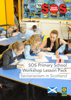 Sense over sectarianism - Primary school workshop lesson pack
