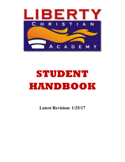 Student Handbook - Liberty Christian Academy