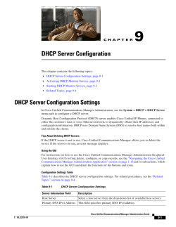 DHCP Server Configuration