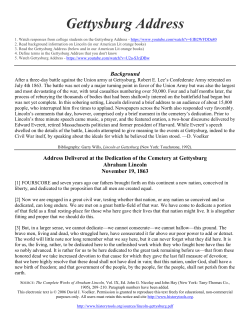 Gettysburg Address and Background
