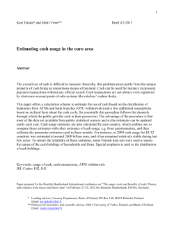 Estimating cash usage in the euro area