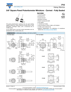 P10 3/8" Square Panel Potentiometer Miniature - Cermet