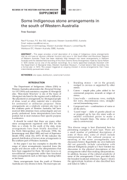 Some Indigenous stone arrangements in the south of Western