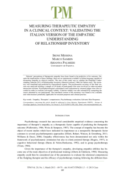 measuring therapeutic empathy in a clinical context - TPM