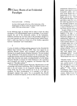 Clues: Roots of an Evidential Paradigm