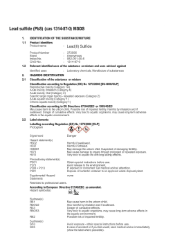 Lead sulfide (PbS) (cas 1314-87-0) msds