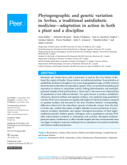 Phytogeographic and genetic variation in Sorbus, a