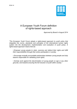 A European Youth Forum definition of rights