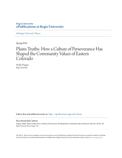 Plains Truths: How a Culture of Perseverance Has Shaped the