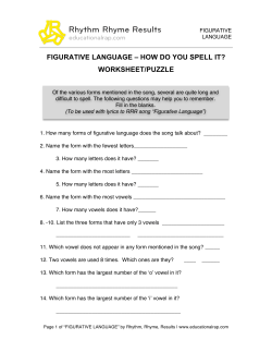 FIGURATIVE LANGUAGE Howdoyouspell
