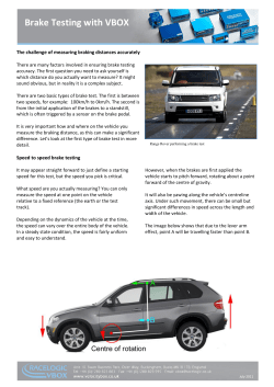 Brake Testing with VBOX